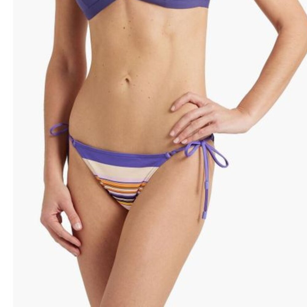 NWT‎ Zimmermann Swim Separates Mini Tri Pant String Bikini Bottoms Indigo Stripe - Picture 2 of 5